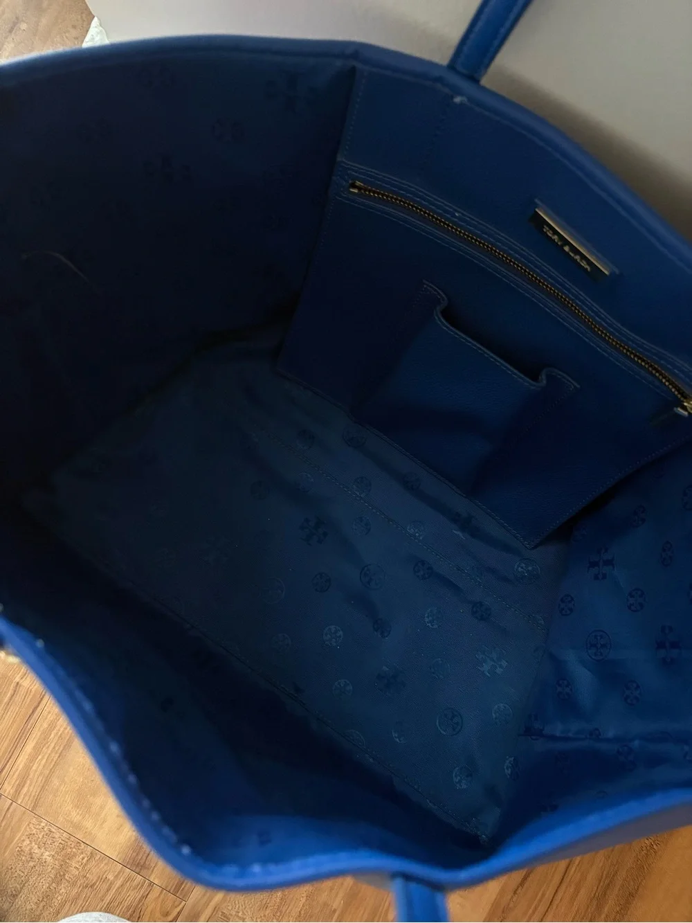 Tory Burch Royal Blue Leather Tote